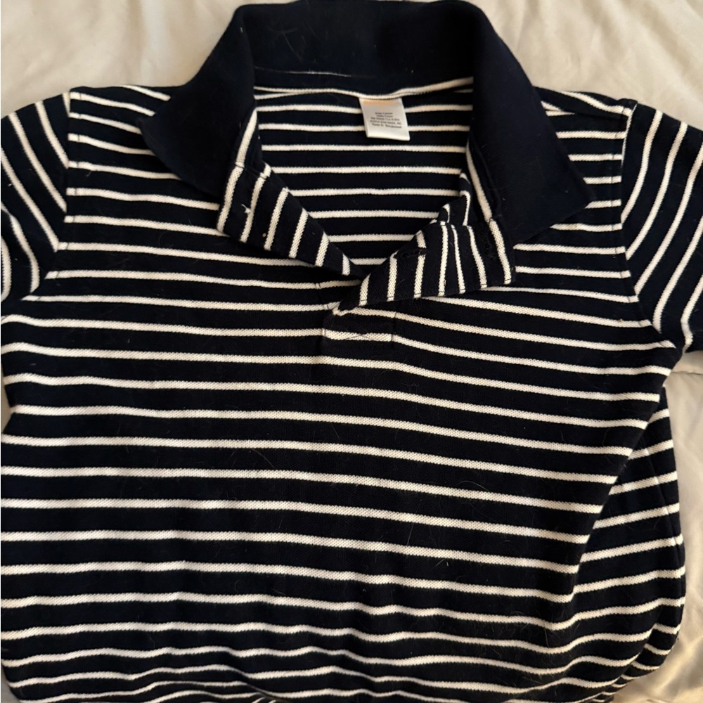 Gymboree Navy and White Striped Shirt